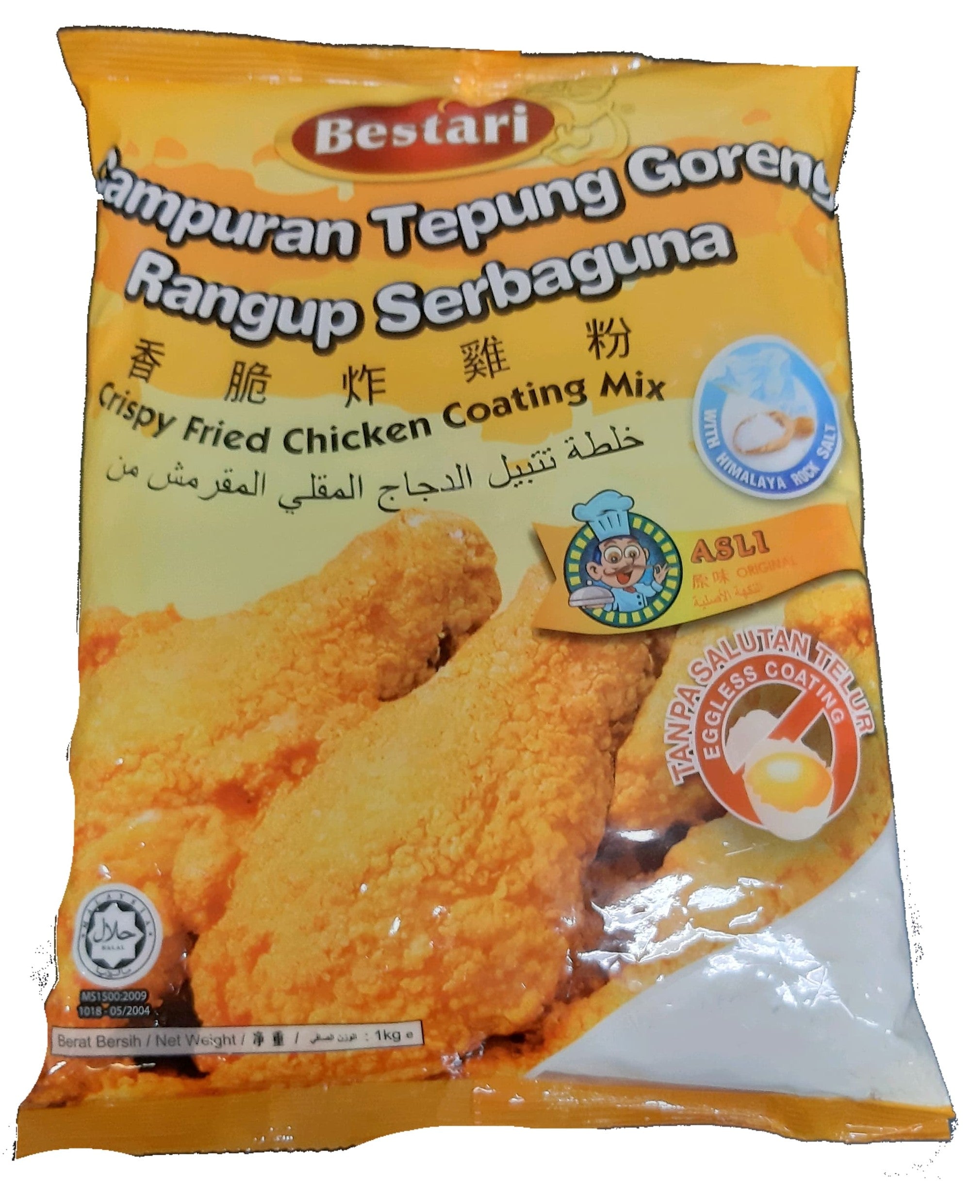 Bestari Crispy Fried Chicken Coating Mix Original Eggless coating